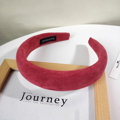 Дамска широка диадема от еко велур