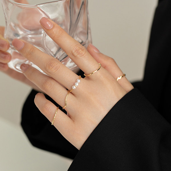 Дамски ежедневен пръстен с перли