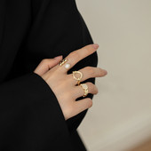 Дамски кръгъл пръстен с декоративни камъни