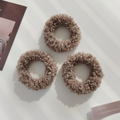 Дамски плюшен ластик за коса