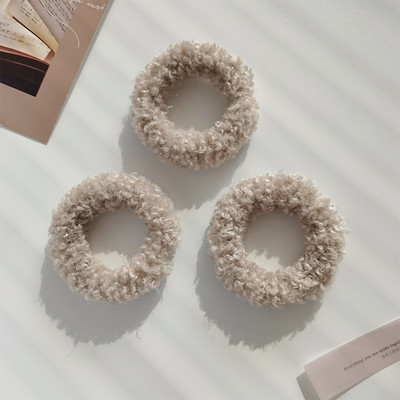 Дамски плюшен ластик за коса