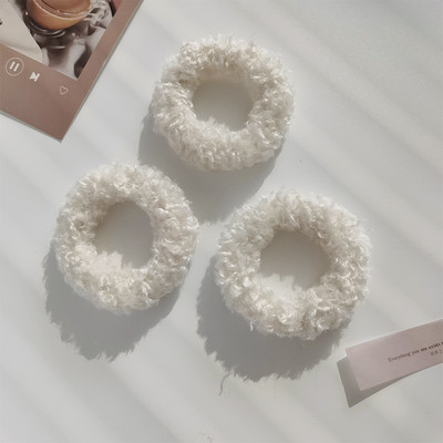 Дамски плюшен ластик за коса