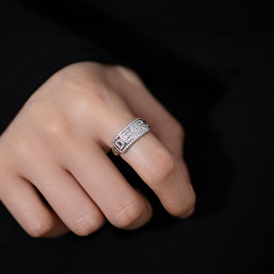 Модерен дамски регулируем пръстен с камъни