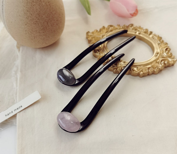 Дамски аксесоар за коса с камък