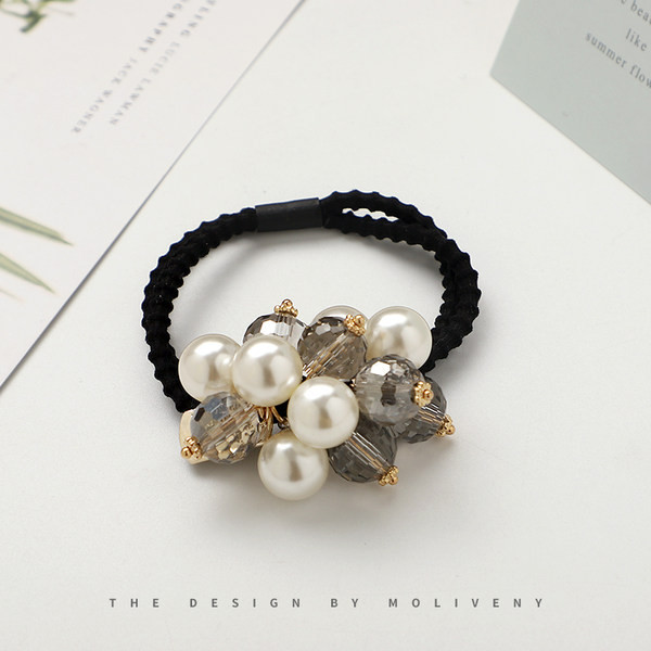 Дамски ластик - за коса с перли