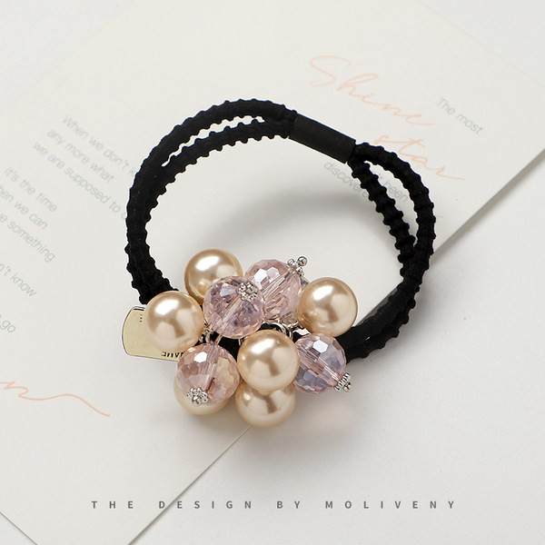 Дамски ластик - за коса с перли