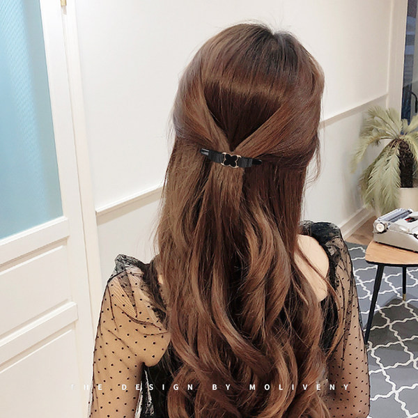 Дамска щипка за коса с принт детелина 