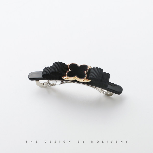 Дамска щипка за коса с принт детелина 