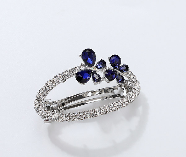 Дамска щипка за коса в два цвята - с камъни