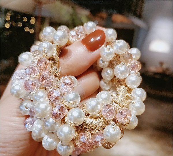 Дамски ластик за коса с перли