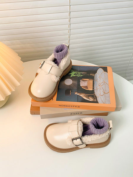 Детски кожени обувки с подплата 