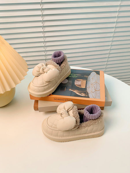 Ежедневни детски капитонирани обувки с панделка за момичета