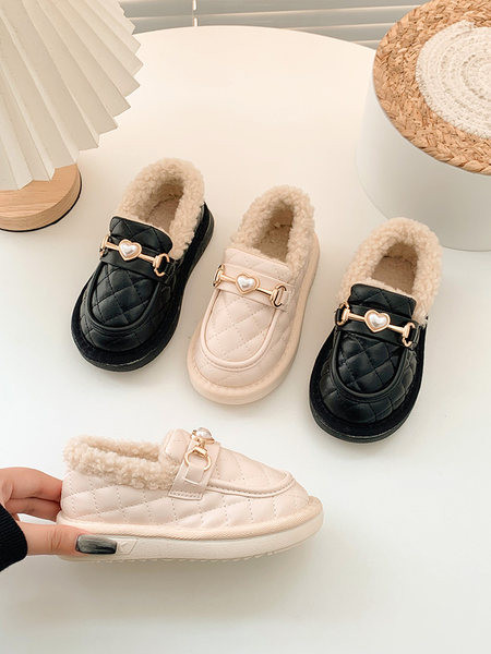 Неплъзгащи се поларни обувки с метални елементи