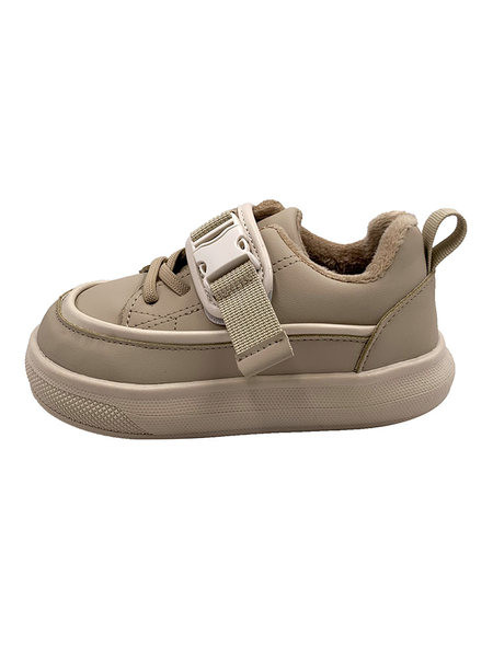 Детски поларни обувки от еко кожа с висока подметка 