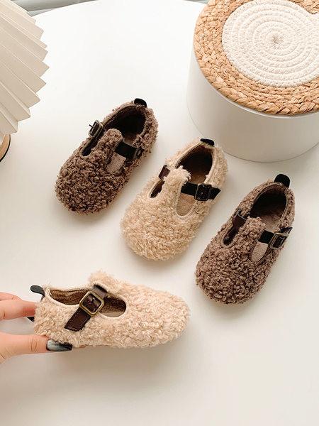 Детски плюшени обувки за момиче