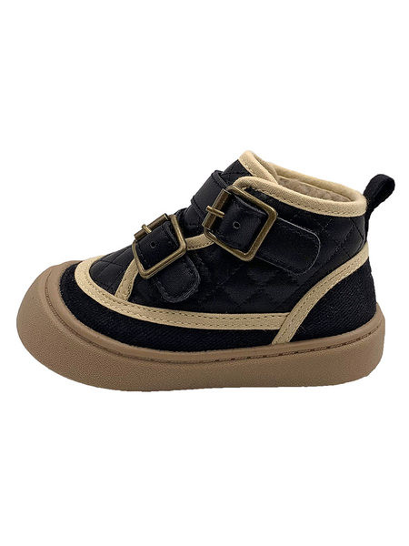 Спортни поларни обувки от еко кожа с велкро закопчаване 