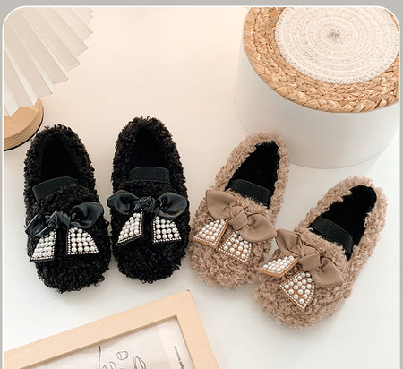 Детски зимни обувки за момичета с камъни