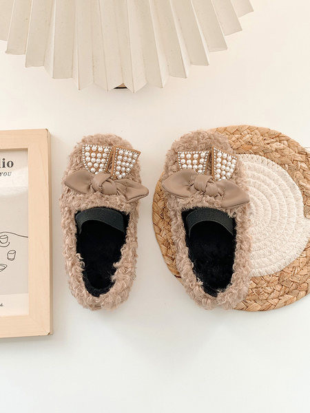 Детски зимни обувки за момичета с камъни