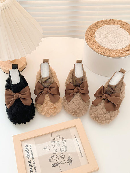 Зимни детски обувки с панделка