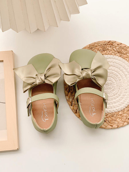 Детски обувки за момичета с панделка и катарама