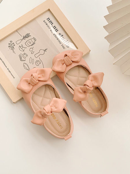 Ежедневни детски обувки с панделка от еко кожа