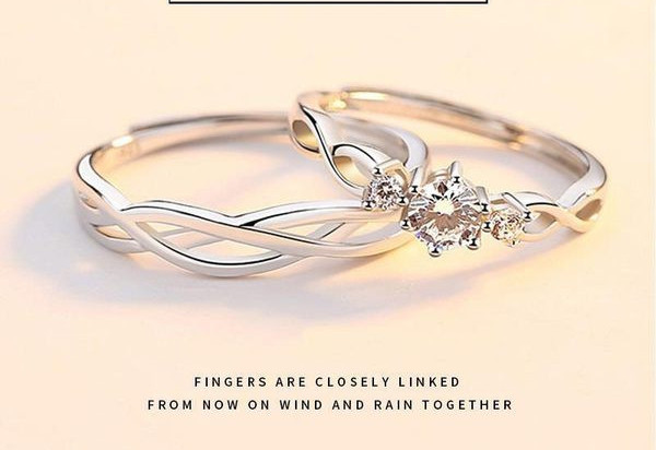 Комплект от два броя пръстени в сребрист цвят за жени