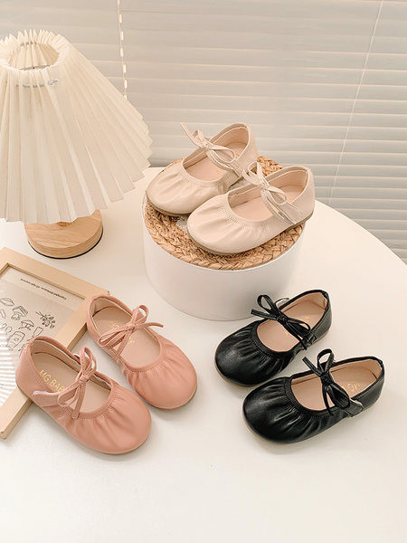 Ежедневни обувки за момичета от еко кожа с връзки