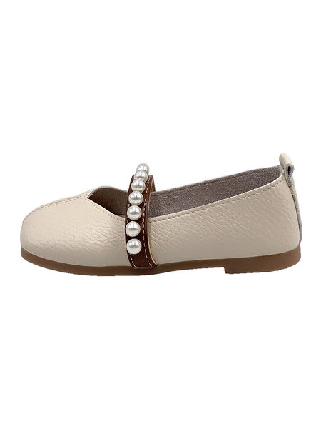 Ежедневни обувки от еко кожа с перли