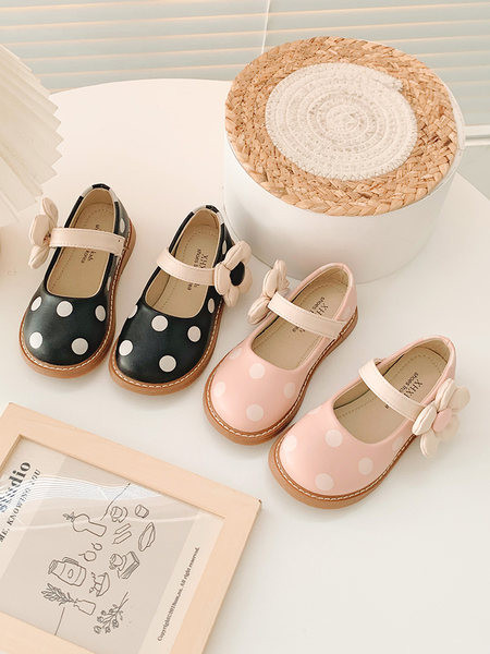 Детски кожени обувки на точки за момичета