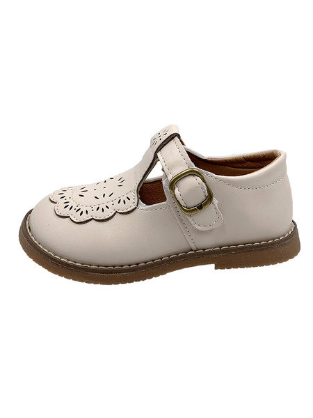 Ретро модел детски обувки от еко кожа с велкро закопчаване