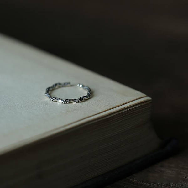 Inel casual pentru femei de culoare argintie