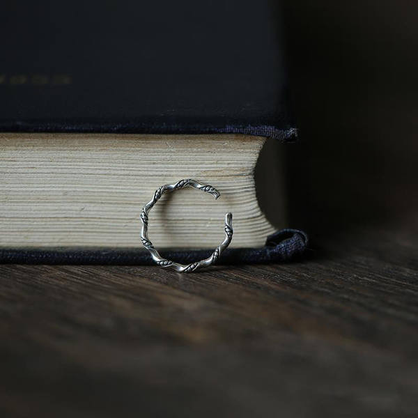 Inel casual pentru femei de culoare argintie