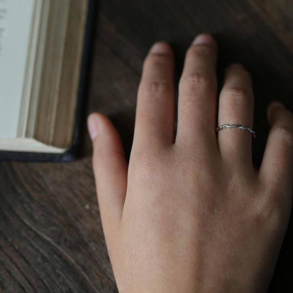 Inel casual pentru femei de culoare argintie