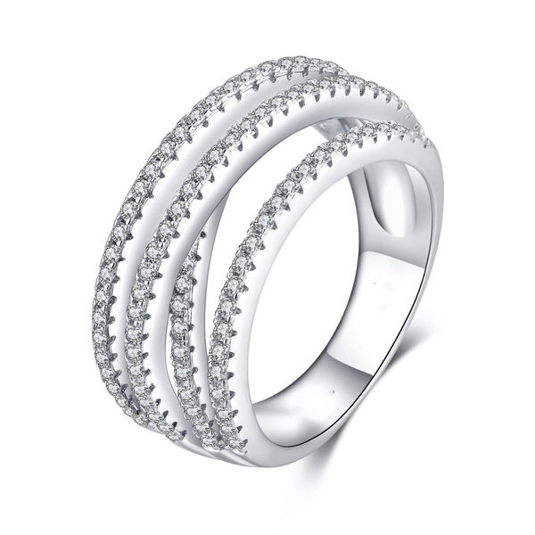 Inel de damă elegant stratificat cu pietre