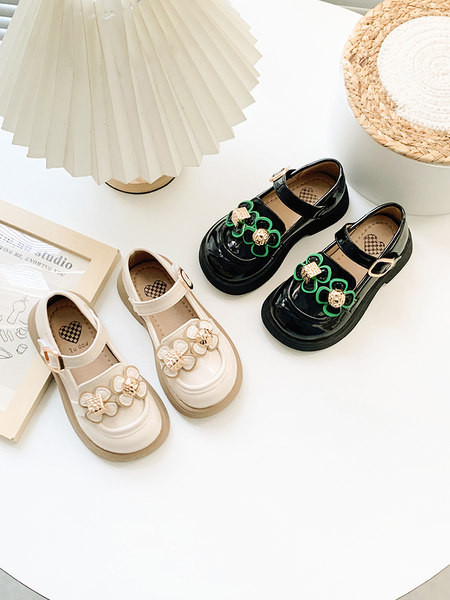 Pantofi copii pentru fete cu flori decorative