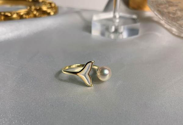 Inel de damă reglabil cu perle