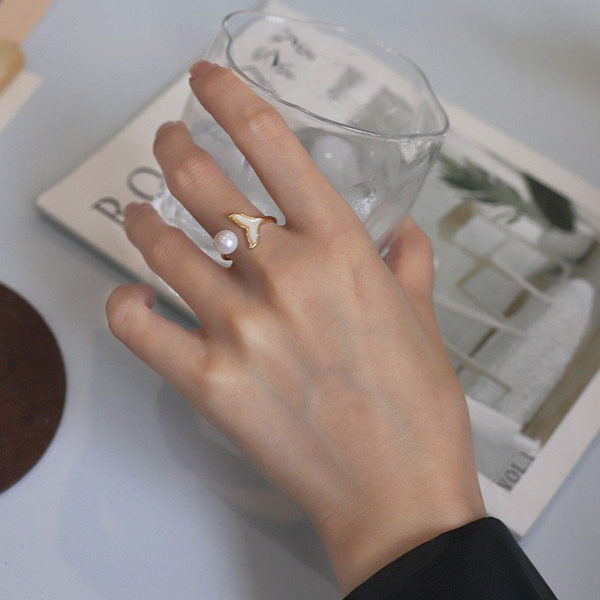 Inel de damă reglabil cu perle