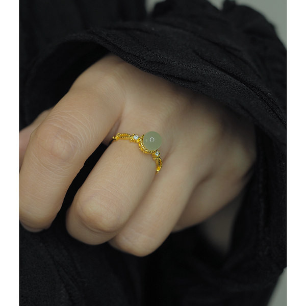 Inel de piatră reglabil pentru femei