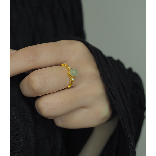 Inel de piatră reglabil pentru femei