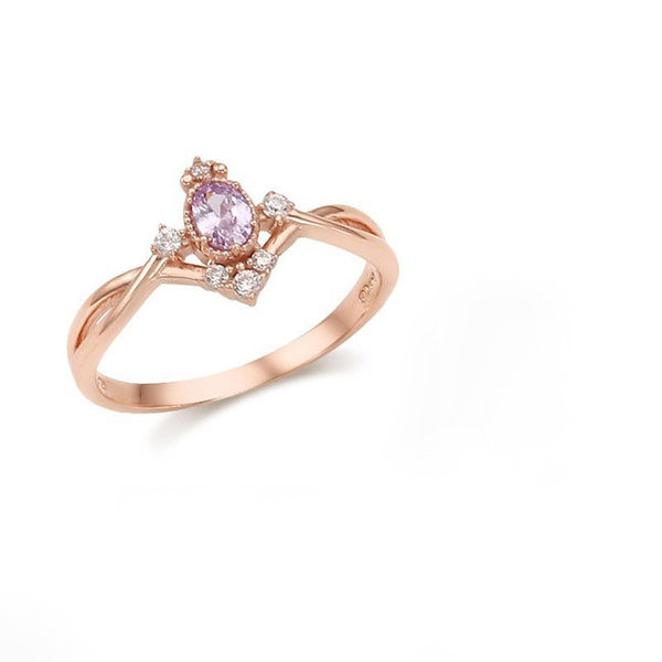 Inel de dama de aur model nou cu pietre colorate