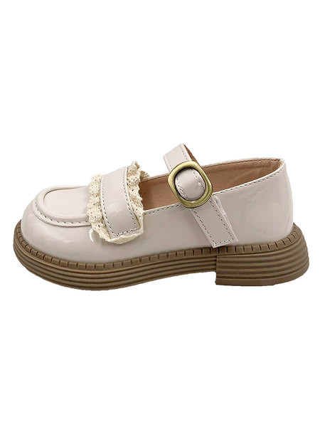 Pantofi copii cu catarama si dantela