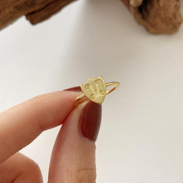 Inel reglabil gravat cu soare pentru femei