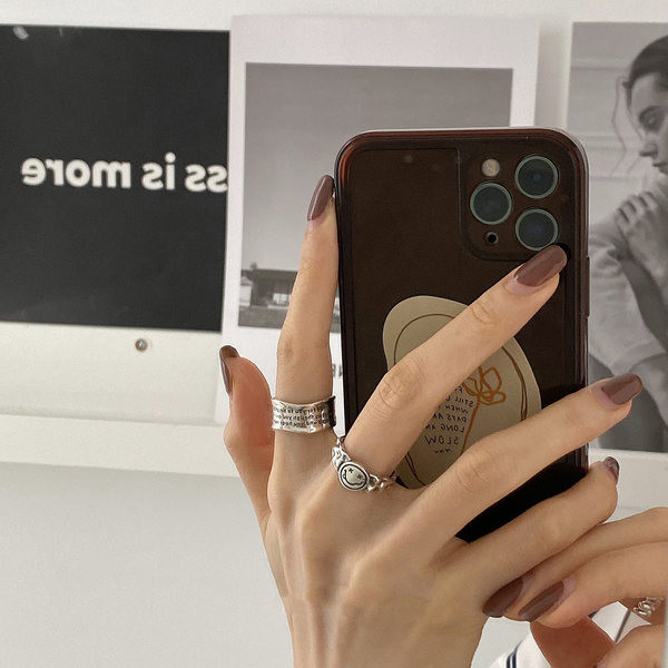 Inel cu inscripții lat reglabil pentru femei