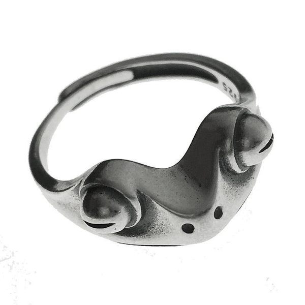 Ezüst női békagyűrű