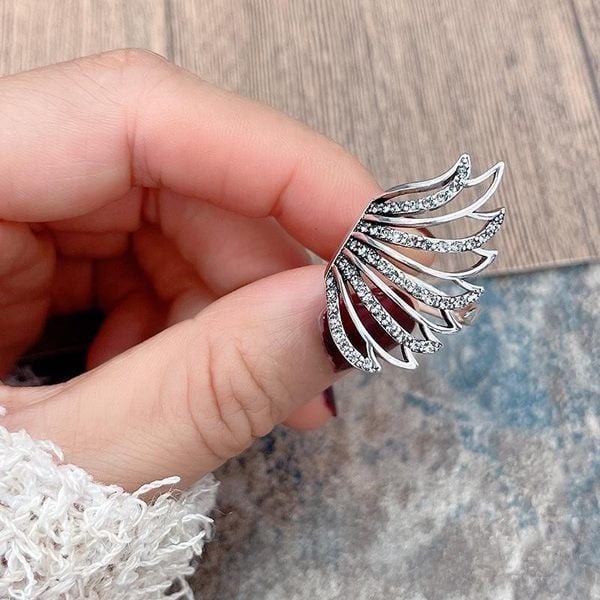 Inel de dama reglabil cu coada de Phoenix si pietre decorative