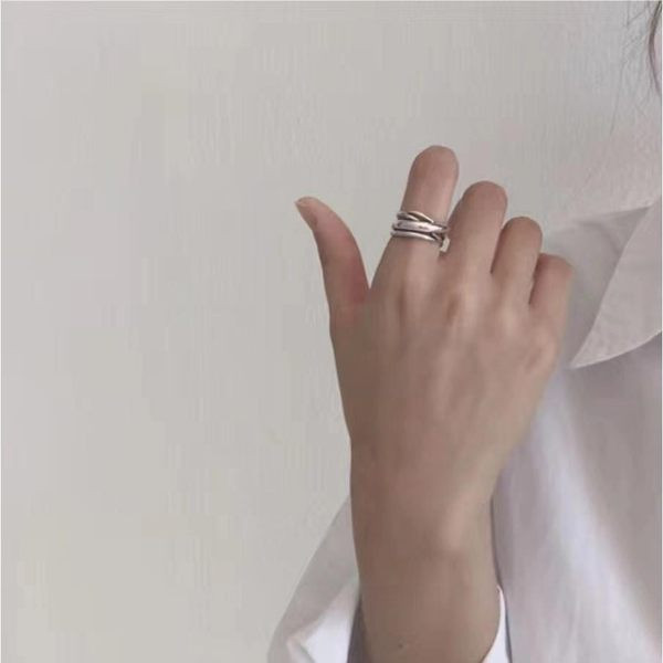 Tiszta modell állítható női gyűrű ezüst színben