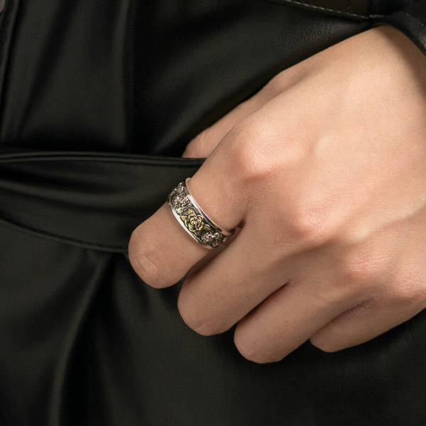 Inel de dama cu motiv floral