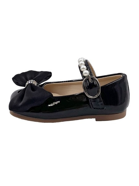 Pantofi copii cu panglica si perle pentru fete