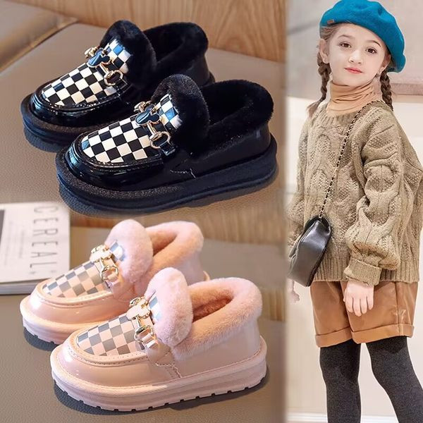 Pantofi pentru fete din lână cu toc înalt