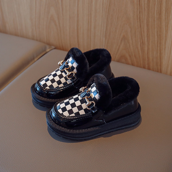 Pantofi pentru fete din lână cu toc înalt